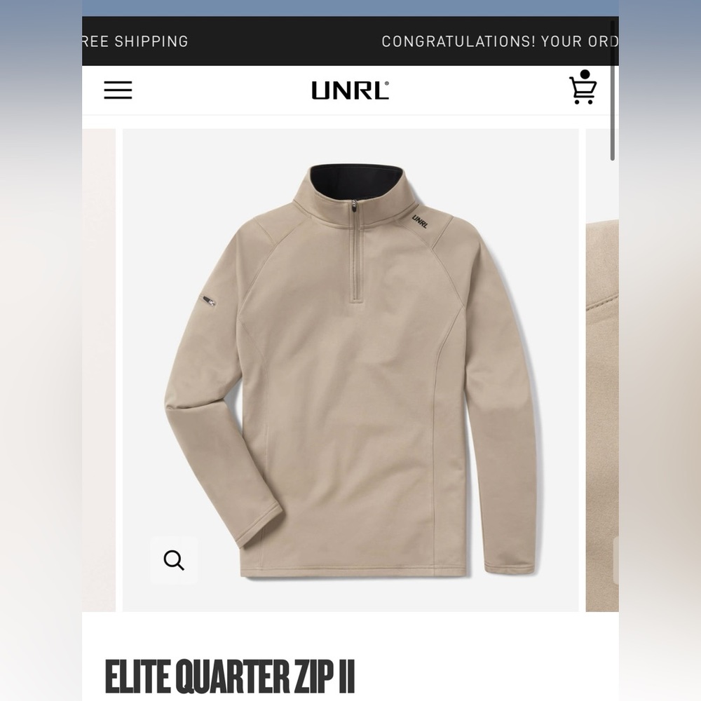 UNRL Elite Quarter Zip II Taupe